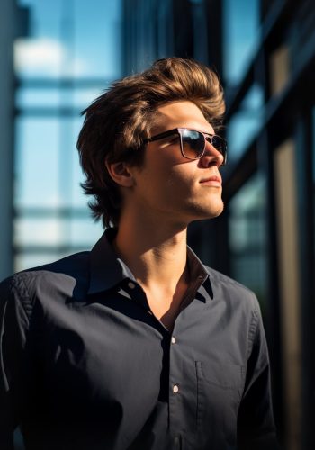 group of young musicians spending time at recording studio